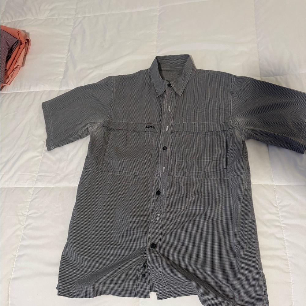 Game Guard Gray Short Sleeve Button-Up Shirt